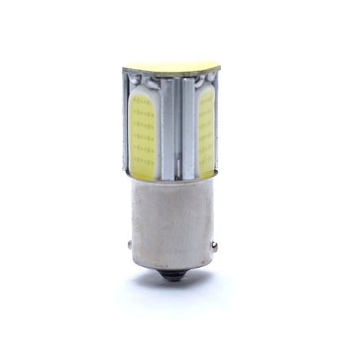 Светодиодная лампа R5W (BA15S) 12V 4 COB LED White 