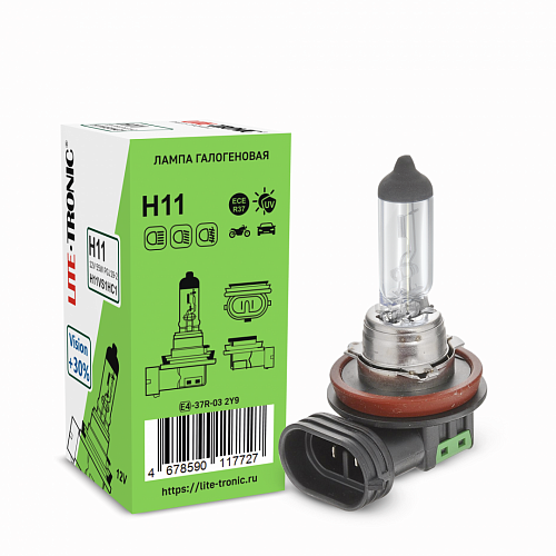 Галогенная лампа головного света H11 Lite-Tronic Vision+30% 12V 55W PGJ19-2