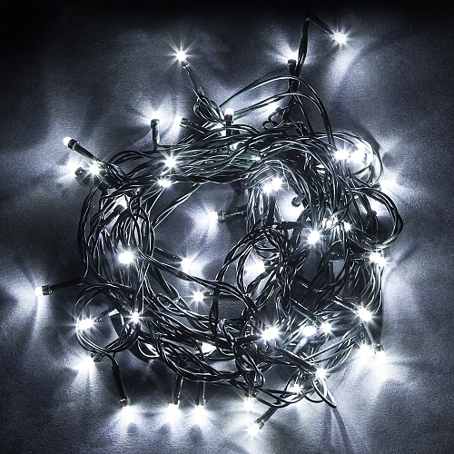 Гирлянда 230V 600 LED 60м, 5000K, IP44, шнур 3м, CL08 линейная