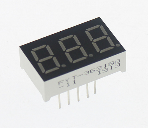 Светодиодный индикатор LED G 3DIG AN FYT-3631BG-11