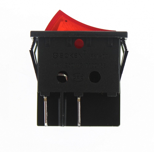 Переключатель клавишный RK1-03 on-off красный