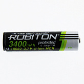 Robiton 3.4/Li18650 (NCR18650B) с защитой, высокий контакт