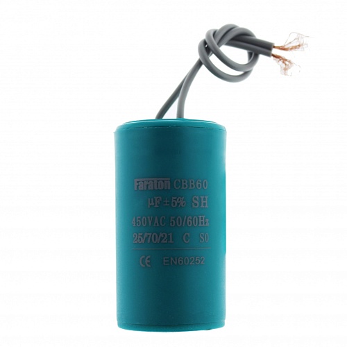 CBB60-K  14.0мкФ*450В(пусков.) ГИБКИЕ ВЫВОДЫ, Конденсатор