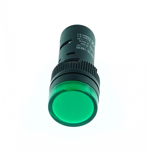 Индикатор ARG2-16FP-W-G220 (AR-AD16-16DS) зеленый ~220В