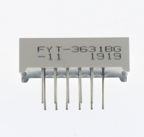 Светодиодный индикатор LED G 3DIG AN FYT-3631BG-11