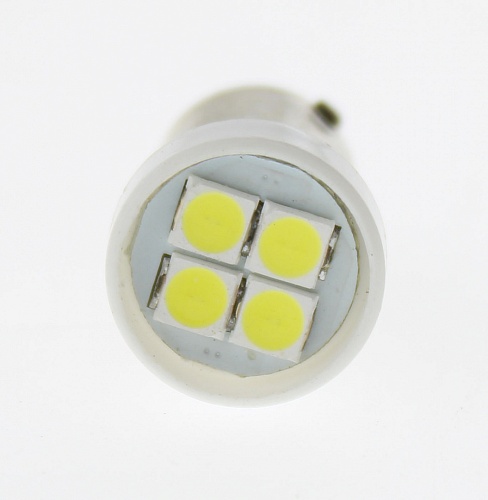 Светодиодная лампа T4W (BA9s) 12V 3030 4 SMD LED White Lumen