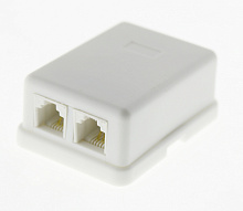 Розетка RJ-12 (6P4Cх2) телефонная о/у с 2 портами Розетка RJ-12 (6P4Cх2) телефонная о/у с 2 портами
