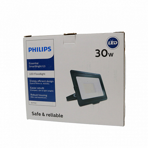 Прожектор Philips BVP150 30W CW SWB CE IP65 (30Вт, 2550Лм, 6.5К, 170x130x29) Повреждение упаковки