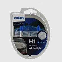 Галогенная лампа головного света H1 Philips Diamond Vision 5000K 12V 55W P14.5s 12258DVS2 2шт Уценка