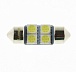 Светодиодная лампа C5W (T11x31) 12V 5050 4 SMD LED White Lumen