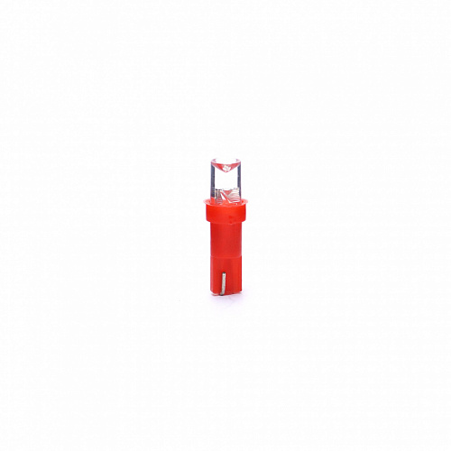 Светодиодная лампа T5 (W1.2W) 12V 1 LED Red 