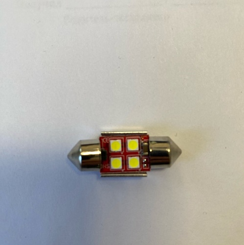 Светодиодная лампа C5W (T11x31) 12V 5050 4 SMD LED White