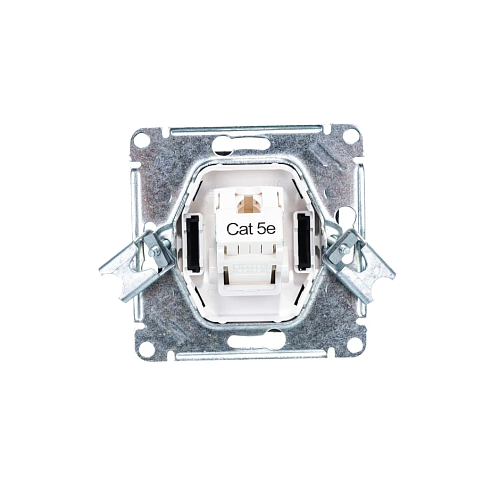 Розетка компьютерная AtlasDesign RJ45 с/у 1-м без з/к IP20 ATN001083 КАРБОН
