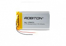 Аккумулятор Robiton LP604374 (Li-pol, 3.7V,  2300mAh, 6х43x74mm) 