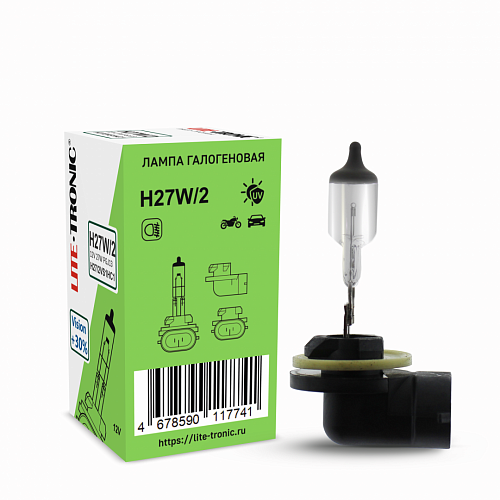 Галогенная лампа головного света H27/2 Lite-Tronic Vision+30% 12V 27W PGJ13