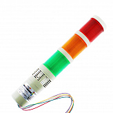 Колонна светосигнальная LTA-505-3-24-TJ-RYG D=50 мм, LED, 24VDC пост.свеч., зуммер, стойка+основание