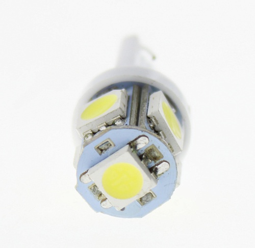 Светодиодная лампа T10 (W5W) 24V 5050 5 SMD LED White Lumen