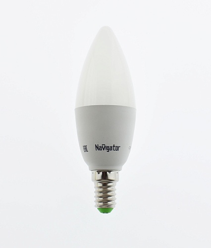 Лампа "свеча" Navigator NLL-C37-8.5-230-2.7K-E14-FR (аналог лампы накаливания 75Вт, теплый белый)