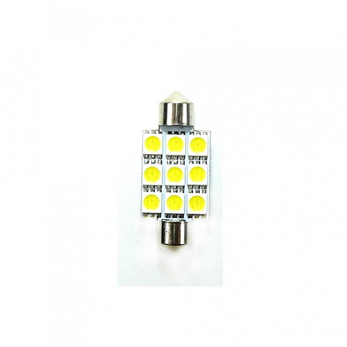 Светодиодная лампа C5W (T11x39) 12V 5050 9 SMD LED White
