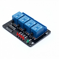 Модуль реле 4 канала (5В, 10А) тип2 для Arduino