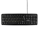 Клавиатура проводная Гарнизон GK-100/L, мембранная, 104 клавиш, защита от брызг, кабель 1.5м, черная