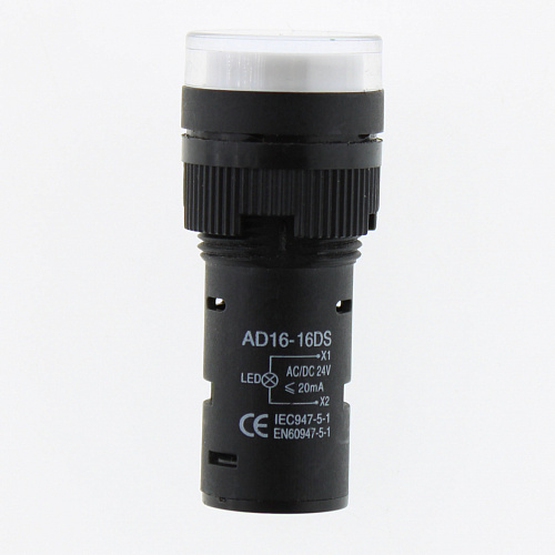 Индикатор ARG2-16FP-W-R24 (AR-AD16-16DS) белый =24В