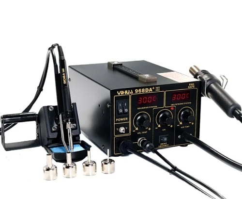 Паяльная станция с феном и паяльником Yihua YH968DA+-iii УЦЕНКА