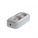 Колодка для сетевых удлинителей Navigator NCA-BL01-02-X-WH 2гн б/з АБС пластик белая