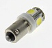 Светодиодная лампа T4W (BA9s) 12V 5050 5 SMD LED White Lumen
