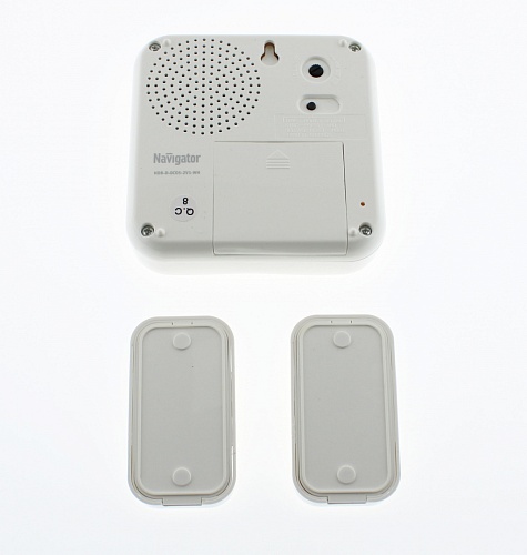 Звонок беспроводной Navigator NDB-D-DC05-2V1-WH, белый, 10 мелодий (1 блок динамика, 2 кнопки)