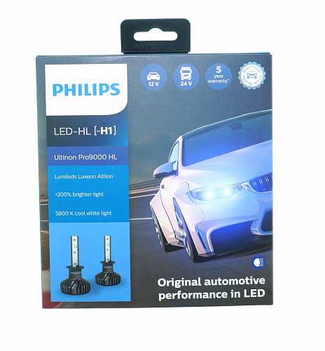 Светодиодная лампа H1 Philips Ultinon Pro9000 LED-HL 5800K 13,2V 11258U90CWX2 2шт