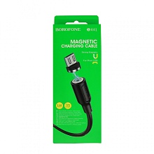 Шнур  Borofone BX41 USB - MicroUSB (Магнитный: только зарядка/ 1m/ 2.4A/ ПВХ/ Black