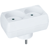 Разветвитель "линейный" без з/к 2 гнезда Navigator (NAD-L-2X-C-WH)