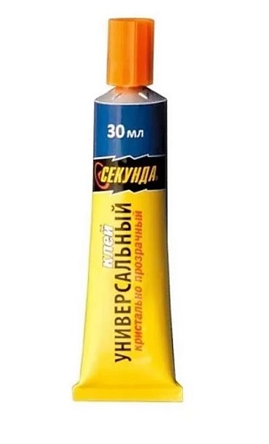 Клей универсальный Секунда кристально-прозр.30 мл в шоу-боксе.