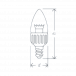 Лампа "свеча" Navigator NLL-C37-7-230-2.7K-E14-CL (аналог лампы накаливания 60Вт, теплый белый)