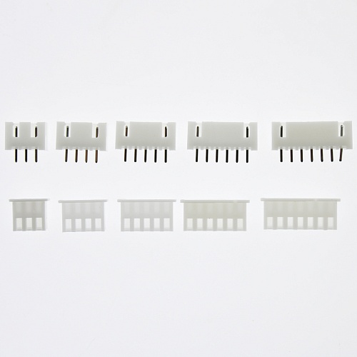 Набор разъемов XH2.54 M+F вилка + розетка на кабель с проводом 0,13м (180шт), Разъём питания