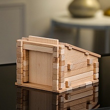 Конструктор деревянный Лесная мастерская «Гараж с воротами», 2 в 1, 79 деталей, массив бука