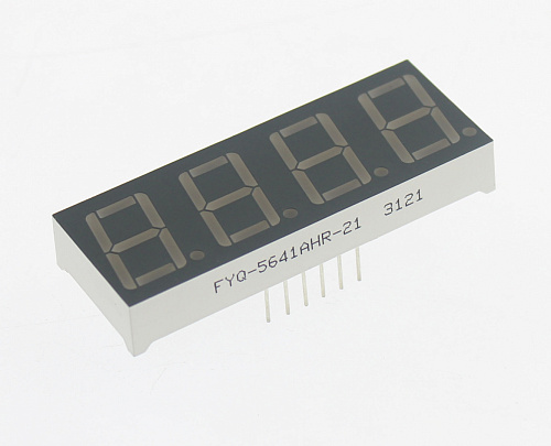 Светодиодный индикатор LED R 4DIG CA FYQ-5641AHR-21