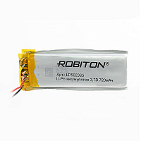 Аккумулятор Robiton LP502365  (Li-pol, 3.7V, 720mAh, 5х23x65mm) 