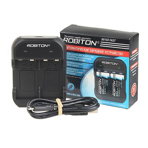 Зарядное устройство ROBITON 9V150 FAST (Крона Li.Ni-MH. Ni-Cd)