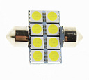 Светодиодная лампа C5W (T11x31) 12V 5050 8 SMD LED White Lumen