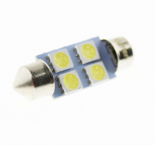 Светодиодная лампа C5W (T11x36) 24V 5050 4 SMD LED White Lumen