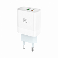 Зарядное устройство BC C62 (18W, USB-A, USB-C, 2 порта) белый