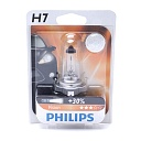 Галогенная лампа головного света H7 Philips Vision+30% 3200К 12V 55W PX26d 12972PRB1 блистер 1