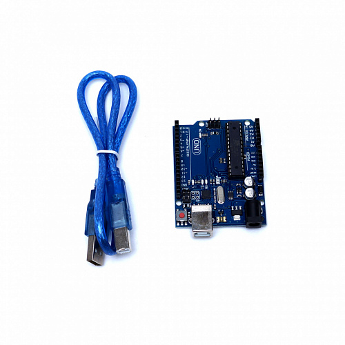 Контроллер Uno R3 (ATmega328P-PU + ATmega16U2) + кабель USB для Arduino