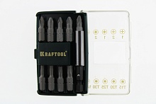 Набор бит Kraftool "Mini-2" с магнитным адаптером в мини бит-боксе, 10 предметов