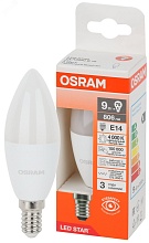 Лампа "свеча" светодиодная OSRAM LED Star 9Вт, 806лм, 4000К, E14 (замена 75Вт)