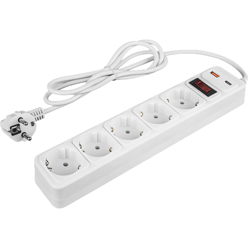 Удлинитель OSP-USB-05-300-ESC-3х0.75-WH
