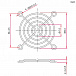Решетка для вентилятора  60x60мм металл