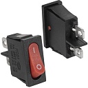 Переключатель клавишный KCD3-101-C3-R/2P on-off красный